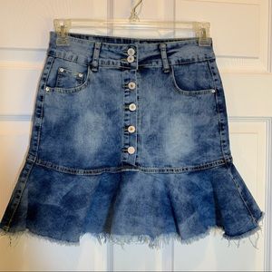 Follow Me Jean Denim Skirt Size 8
